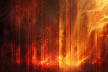 Poster - Radiant edges showcasing lines and flame-inspired visuals