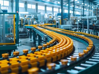 Poster - Automated Conveyor Belts and Advanced Manufacturing Machinery in Modern Factory Floor