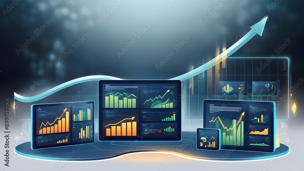 Business finance digital professional key performance indicator KPI ...