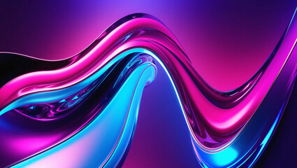 Wall Mural - abstract background with neon lines