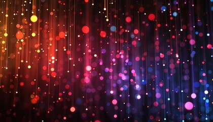 Poster - colorful abstract background with bokeh lights, creating a festive atmosphere. perfect for celebrati