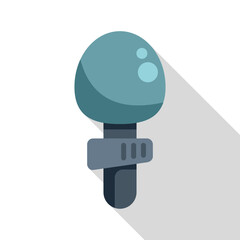 Poster - Modern studio microphone standing upright, ready for recording a podcast, singing a song or dubbing