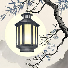 lantern in the night