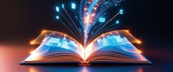 Aufkleber - Digital Knowledge Transfer from an Open Book