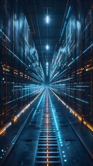 Poster - AI Driven Futuristic Logistics Center Optimizing Supply Chain Management and Resource Allocation in High Tech Warehouse