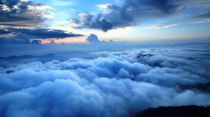 Wall Mural - Impressive view of clouds in a breathtaking natural landscape