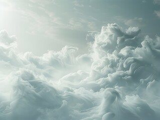 Poster - Ethereal Smoke Formations Blending Reality and Fantasy in Surreal Dreamlike Landscape