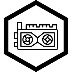 Sticker - Graphic Card Icon Design