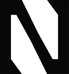 Fototapete - Creative and modern N letter logo design. N. N Logo Design, Initial N Logo template

