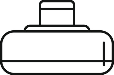 Poster - Simple line art of an air conditioner, ideal for representing concepts related to home appliances and temperature control