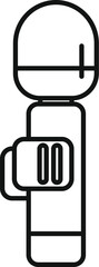Poster - Simple modern microphone with windscreen for recording audio