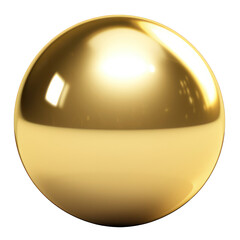 Wall Mural - gold ball shine glossy cut out transparent background
