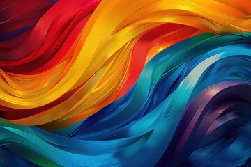 Wall Mural - Abstract Colorful Waves