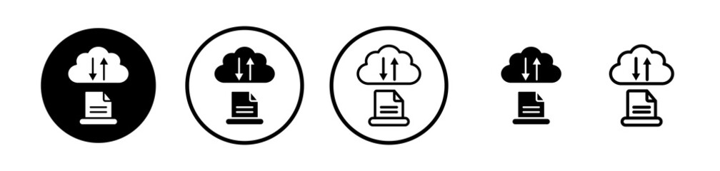 Wall Mural - Cloud computing line icon