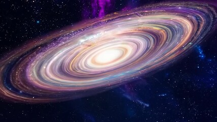 Aufkleber - Flight through the galaxy with spreading nebula clouds, shiny stars and constellations