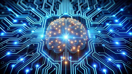 Poster - neural circuit and electronic cyber brain in quantum computing system - ai technology, biotechnology