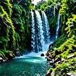 © Joonmo - Draw a picture of a wonderful waterfall. Generative AI