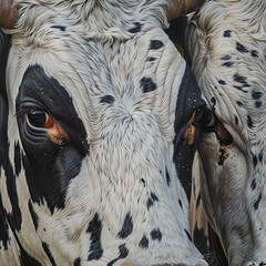 Wall Mural - Cow, cattle, bull, ox. Beautiful cows