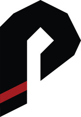 Fototapete - Letter P logo vector.
