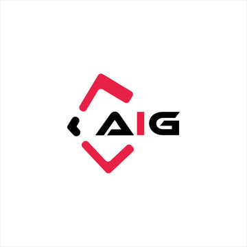 AIG creative minimalist letter logo. AIG unique vector initials alphabet letter logo design