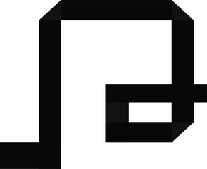 Fototapete - Letter P logo vector.
