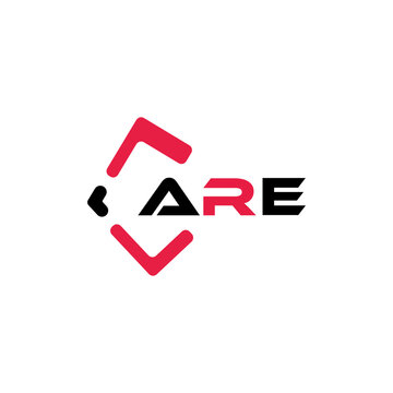 PrintARE creative minimalist letter logo. ARE unique vector initials alphabet letter logo design