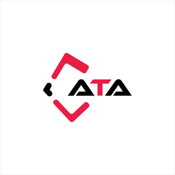 ATA creative minimalist letter logo. ATA unique vector initials alphabet letter logo design