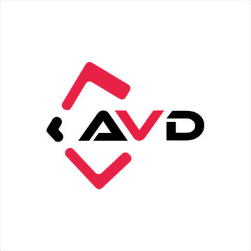 AVD creative minimalist letter logo. AVD unique vector initials alphabet letter logo design