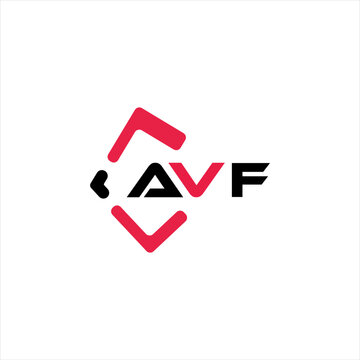 PrintAVF creative minimalist letter logo. AVF unique vector initials alphabet letter logo design