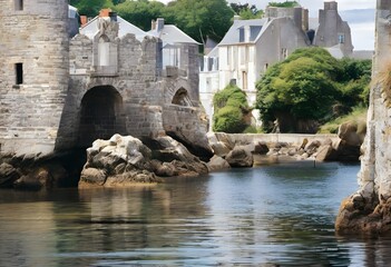 Wall Mural - old castle on the lake