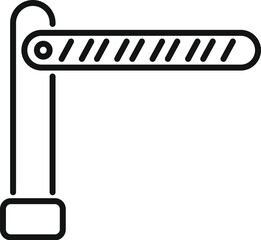 Poster - simple line drawing of a parking barrier gate in up position