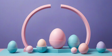 Wall Mural - eggs on white background