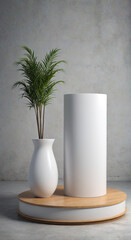 Wall Mural - white vase on the table