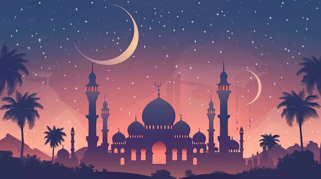 Islamic holiday background AI generated