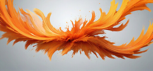 Wall Mural - abstract orange wave