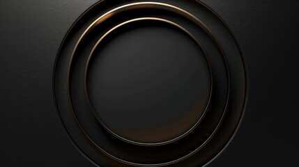 Black abstract background elegant circle shape AI generated