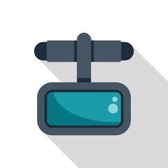 Poster - Dash camera recording road traffic with long shadow