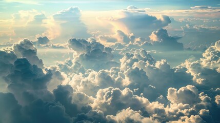Wall Mural - Impressive view of clouds in a breathtaking natural landscape