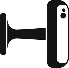 Poster - Simple icon of a security camera mounted on a wall, providing surveillance