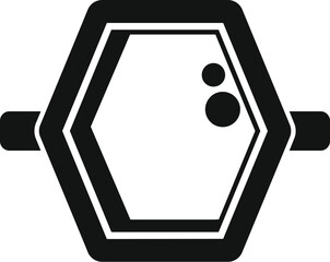 Poster - Chemical element atom structure icon in simple style on a white background