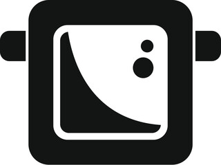 Poster - Underwater camera showing low battery indicator, simple style