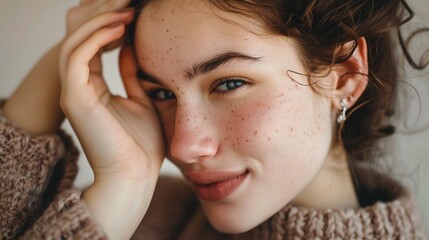 woman putting earrings luxury life