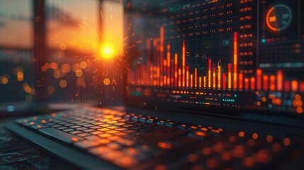 Bitcoin cryptocurrency digital money golden coin technology and stock chart candlestick down trend lose stock. Future freedom money, Background cover banner concept
