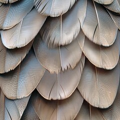 Poster - Captivating Peacock Feather Pattern Showcasing Iridescent Textures on Soft Color Background