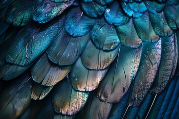Poster - Elegant Peacock Feathers Showcasing Iridescent Colors Against a Soft Isolated Background in Subtle Tones