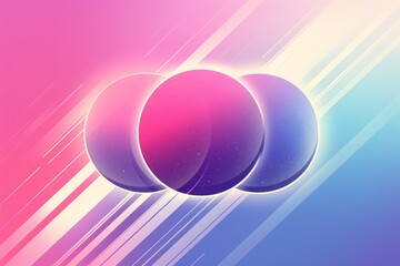 Poster - Minimalist design with overlapping circles in a gradient background