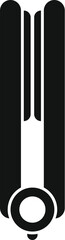 Sticker - Simple glyph icon representing a hair straightener, a tool used by hairdressers in beauty salons to straighten hair