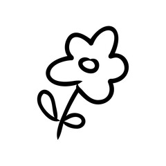 Wall Mural - illustration of a flower sketch on white background