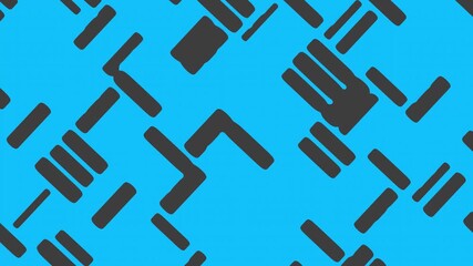 Poster - Blue and black abstract animation with overlapping rectangular shapes, creating a modern and dynamic background.