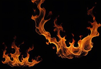 Wall Mural - fire flames background